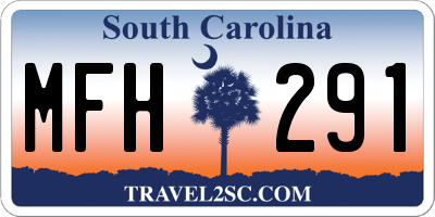 SC license plate MFH291