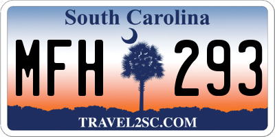SC license plate MFH293