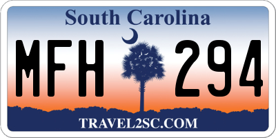 SC license plate MFH294