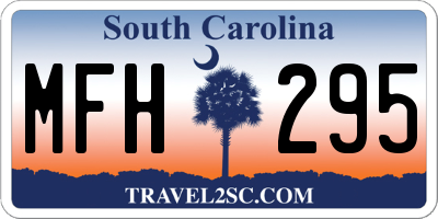 SC license plate MFH295