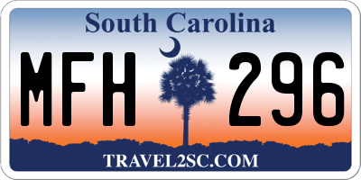 SC license plate MFH296