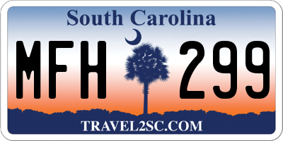 SC license plate MFH299