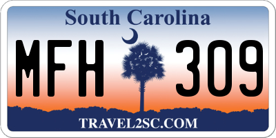 SC license plate MFH309