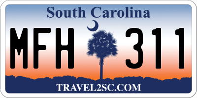 SC license plate MFH311