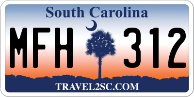 SC license plate MFH312