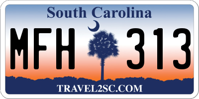 SC license plate MFH313