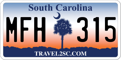 SC license plate MFH315