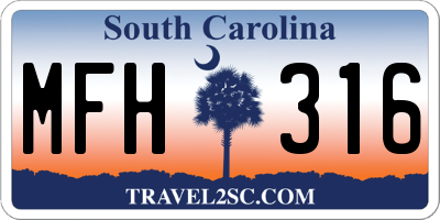 SC license plate MFH316