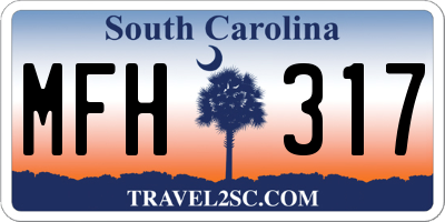 SC license plate MFH317