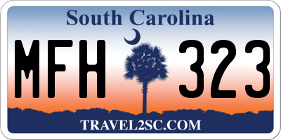 SC license plate MFH323