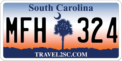 SC license plate MFH324