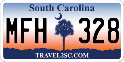 SC license plate MFH328