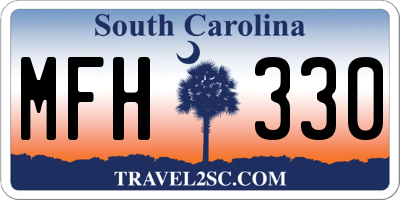 SC license plate MFH330