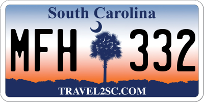 SC license plate MFH332