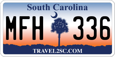 SC license plate MFH336