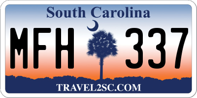 SC license plate MFH337