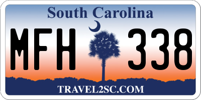 SC license plate MFH338
