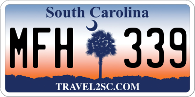 SC license plate MFH339