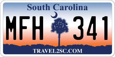 SC license plate MFH341