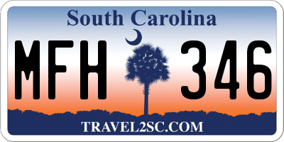 SC license plate MFH346