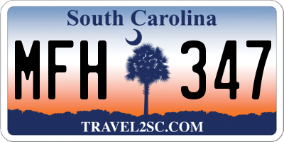 SC license plate MFH347