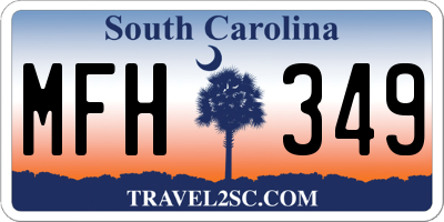 SC license plate MFH349