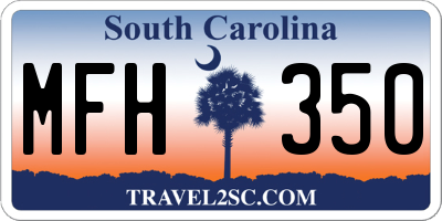 SC license plate MFH350