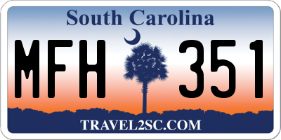 SC license plate MFH351