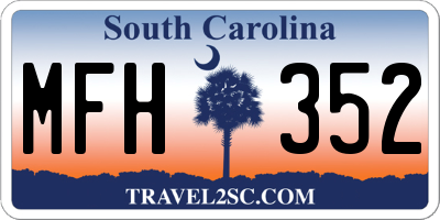 SC license plate MFH352