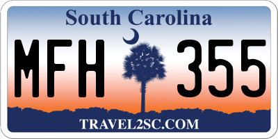 SC license plate MFH355