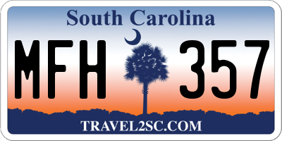 SC license plate MFH357