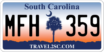 SC license plate MFH359
