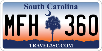 SC license plate MFH360