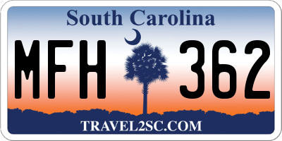SC license plate MFH362