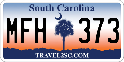 SC license plate MFH373