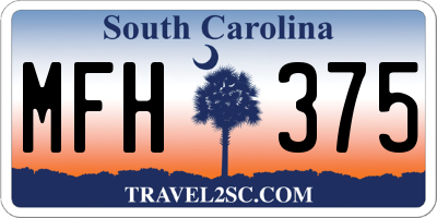 SC license plate MFH375