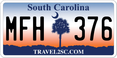 SC license plate MFH376