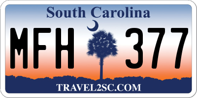 SC license plate MFH377