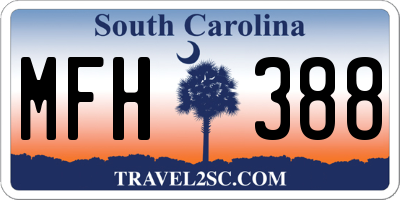SC license plate MFH388