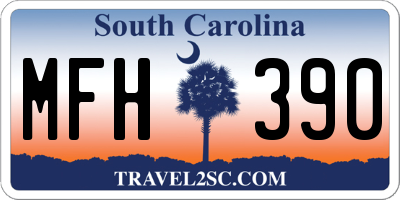 SC license plate MFH390