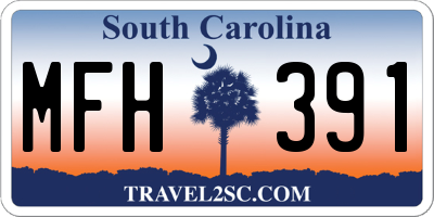 SC license plate MFH391
