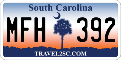 SC license plate MFH392