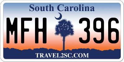 SC license plate MFH396