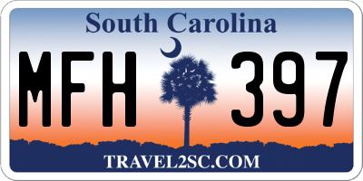 SC license plate MFH397