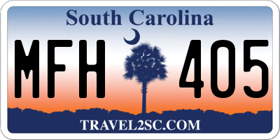 SC license plate MFH405