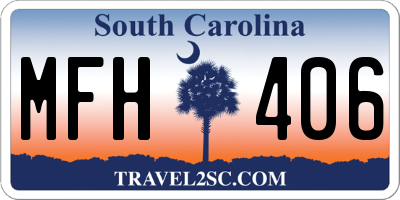 SC license plate MFH406