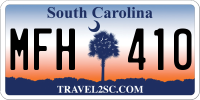 SC license plate MFH410