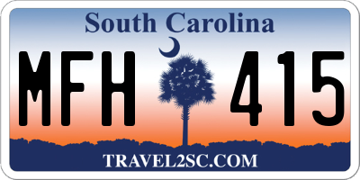 SC license plate MFH415