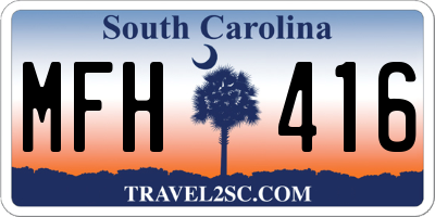 SC license plate MFH416