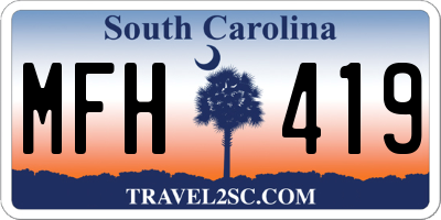SC license plate MFH419